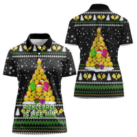 PickleBall Is Life Christmas Women Polo Shirt Xmas Holiday Patterns - Wonder Print Shop