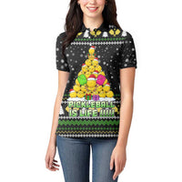PickleBall Is Life Christmas Women Polo Shirt Xmas Holiday Patterns - Wonder Print Shop