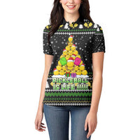 PickleBall Is Life Christmas Women Polo Shirt Xmas Holiday Patterns - Wonder Print Shop