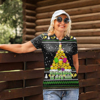 PickleBall Is Life Christmas Women Polo Shirt Xmas Holiday Patterns - Wonder Print Shop