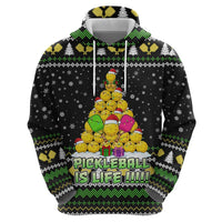 PickleBall Is Life Christmas Zip Hoodie Xmas Holiday Patterns - Wonder Print Shop