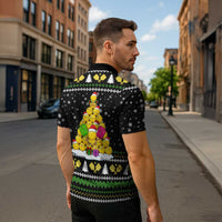 PickleBall Is Life Christmas Zipper Polo Shirt Xmas Holiday Patterns - Wonder Print Shop