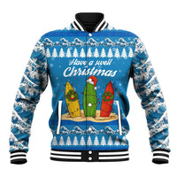 Surfer Swell Christmas Baseball Jacket Xmas Holiday Patterns - Wonder Print Shop