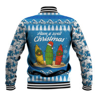 Surfer Swell Christmas Baseball Jacket Xmas Holiday Patterns - Wonder Print Shop