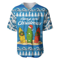 Surfer Swell Christmas Baseball Jersey Xmas Holiday Patterns - Wonder Print Shop