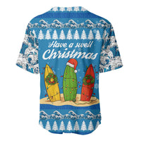 Surfer Swell Christmas Baseball Jersey Xmas Holiday Patterns - Wonder Print Shop