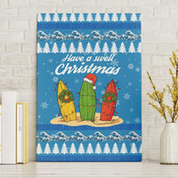Surfer Swell Christmas Canvas Wall Art Xmas Holiday Patterns - Wonder Print Shop