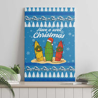 Surfer Swell Christmas Canvas Wall Art Xmas Holiday Patterns - Wonder Print Shop