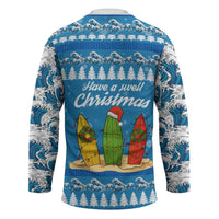 Surfer Swell Christmas Hockey Jersey Xmas Holiday Patterns - Wonder Print Shop