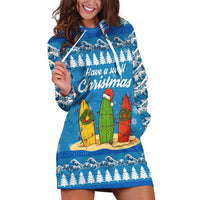 Surfer Swell Christmas Hoodie Dress Xmas Holiday Patterns - Wonder Print Shop