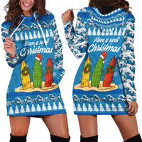 Surfer Swell Christmas Hoodie Dress Xmas Holiday Patterns - Wonder Print Shop