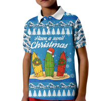 Surfer Swell Christmas Kid Polo Shirt Xmas Holiday Patterns - Wonder Print Shop
