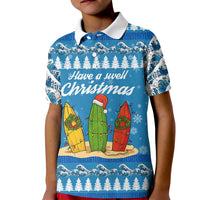 Surfer Swell Christmas Kid Polo Shirt Xmas Holiday Patterns - Wonder Print Shop