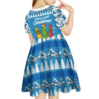 Surfer Swell Christmas Kid Short Sleeve Dress Xmas Holiday Patterns - Wonder Print Shop