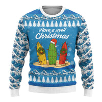 Surfer Swell Christmas Ugly Christmas Sweater Xmas Holiday Patterns - Wonder Print Shop