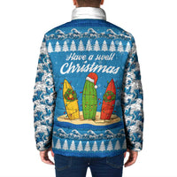Surfer Swell Christmas Padded Jacket Xmas Holiday Patterns - Wonder Print Shop