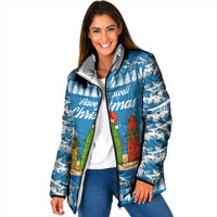 Surfer Swell Christmas Padded Jacket Xmas Holiday Patterns - Wonder Print Shop