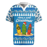 Surfer Swell Christmas Rugby Jersey Xmas Holiday Patterns - Wonder Print Shop