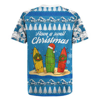 Surfer Swell Christmas Rugby Jersey Xmas Holiday Patterns - Wonder Print Shop