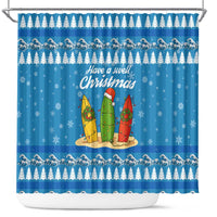 Surfer Swell Christmas Shower Curtain Xmas Holiday Patterns - Wonder Print Shop