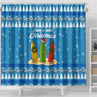 Surfer Swell Christmas Shower Curtain Xmas Holiday Patterns - Wonder Print Shop