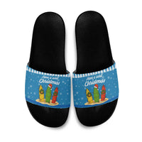 Surfer Swell Christmas Slide Sandals Xmas Holiday Patterns - Wonder Print Shop