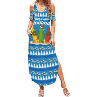 Surfer Swell Christmas Summer Maxi Dress Xmas Holiday Patterns - Wonder Print Shop