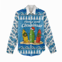 Surfer Swell Christmas Women Casual Shirt Xmas Holiday Patterns - Wonder Print Shop