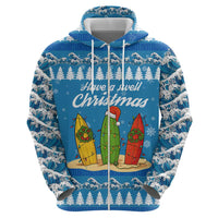 Surfer Swell Christmas Zip Hoodie Xmas Holiday Patterns - Wonder Print Shop