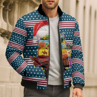 Texas Xmas Christmas Christmas Yall Christmas Bomber Puffer Jacket Xmas Holiday Patterns - Wonder Print Shop