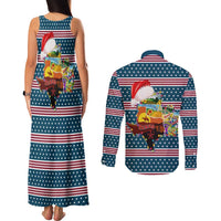 Texas Xmas Christmas Christmas Yall Christmas Couples Matching Tank Maxi Dress and Long Sleeve Button Shirt Xmas Holiday Patterns - Wonder Print Shop