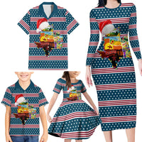 Texas Xmas Christmas Christmas Yall Christmas Family Matching Long Sleeve Bodycon Dress and Hawaiian Shirt Xmas Holiday Patterns - Wonder Print Shop