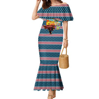 Texas Xmas Christmas Christmas Yall Christmas Family Matching Mermaid Dress and Hawaiian Shirt Xmas Holiday Patterns - Wonder Print Shop