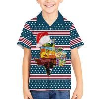 Texas Xmas Christmas Christmas Yall Christmas Family Matching Off The Shoulder Long Sleeve Dress and Hawaiian Shirt Xmas Holiday Patterns - Wonder Print Shop