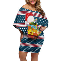 Texas Xmas Christmas Christmas Yall Christmas Family Matching Off Shoulder Short Dress and Hawaiian Shirt Xmas Holiday Patterns - Wonder Print Shop
