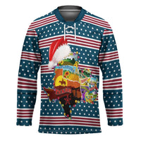 Texas Xmas Christmas Christmas Yall Christmas Hockey Jersey Xmas Holiday Patterns - Wonder Print Shop