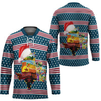 Texas Xmas Christmas Christmas Yall Christmas Hockey Jersey Xmas Holiday Patterns - Wonder Print Shop