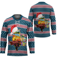 Texas Xmas Christmas Christmas Yall Christmas Hockey Jersey Xmas Holiday Patterns - Wonder Print Shop