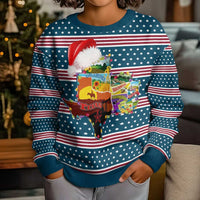 Texas Xmas Christmas Yall Christmas Kid Ugly Christmas Sweater Xmas Holiday Patterns - Wonder Print Shop