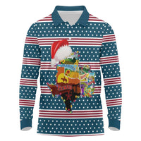 Texas Xmas Christmas Christmas Yall Christmas Long Sleeve Polo Shirt Xmas Holiday Patterns - Wonder Print Shop