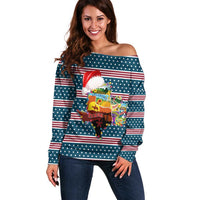 Texas Xmas Christmas Christmas Yall Christmas Off Shoulder Sweater Xmas Holiday Patterns - Wonder Print Shop