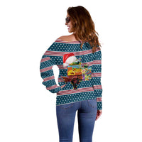 Texas Xmas Christmas Christmas Yall Christmas Off Shoulder Sweater Xmas Holiday Patterns - Wonder Print Shop