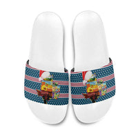 Texas Xmas Christmas Christmas Yall Christmas Slide Sandals Xmas Holiday Patterns - Wonder Print Shop