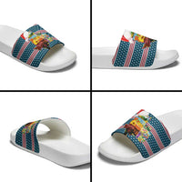 Texas Xmas Christmas Christmas Yall Christmas Slide Sandals Xmas Holiday Patterns - Wonder Print Shop