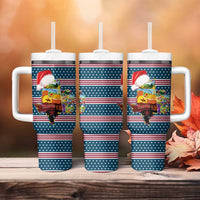 Texas Xmas Christmas Christmas Yall Christmas Tumbler With Handle Xmas Holiday Patterns - Wonder Print Shop