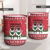 Vintage Sheep Music Christmas Laundry Basket Xmas Holiday Patterns - Wonder Print Shop
