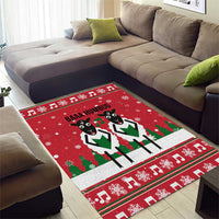 Vintage Sheep Music Christmas Area Rug Xmas Holiday Patterns - Wonder Print Shop