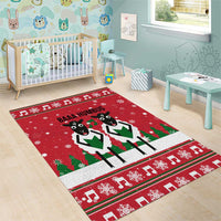 Vintage Sheep Music Christmas Area Rug Xmas Holiday Patterns - Wonder Print Shop