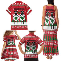 Vintage Sheep Music Christmas Family Matching Tank Maxi Dress and Hawaiian Shirt Xmas Holiday Patterns - Wonder Print Shop