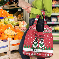 Vintage Sheep Music Christmas Grocery Bag Xmas Holiday Patterns - Wonder Print Shop